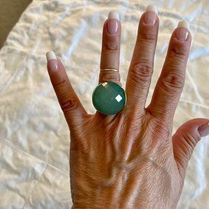 Jade Cocktail Ring -  Size 8